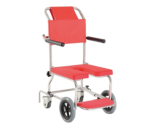 カワムラサイクル シャワー用車いす レッド KSC-2/ST 1台（ご注文単位1台）【直送品】