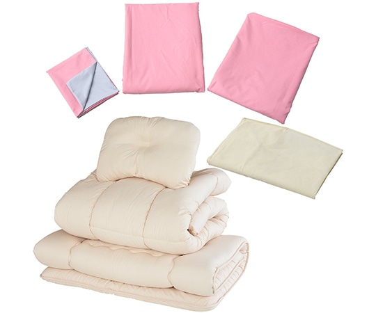 山善(YAMAZEN) 布団7点セット シングル(抗菌防臭 ピーチスキン加工 ウレタン) ピンク/グレー YEF-7SP1U(PI/GY) 1セット(ご注文単位1セット)【直送品】