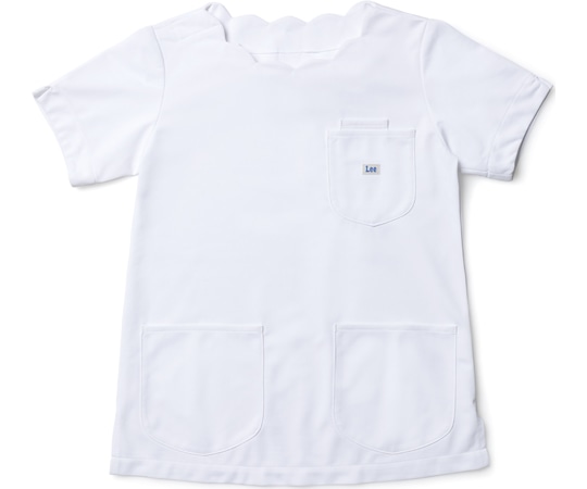 Lee レディススクラブ(スカラップ) ホワイト L 1枚(ご注文単位1枚)【直送品】