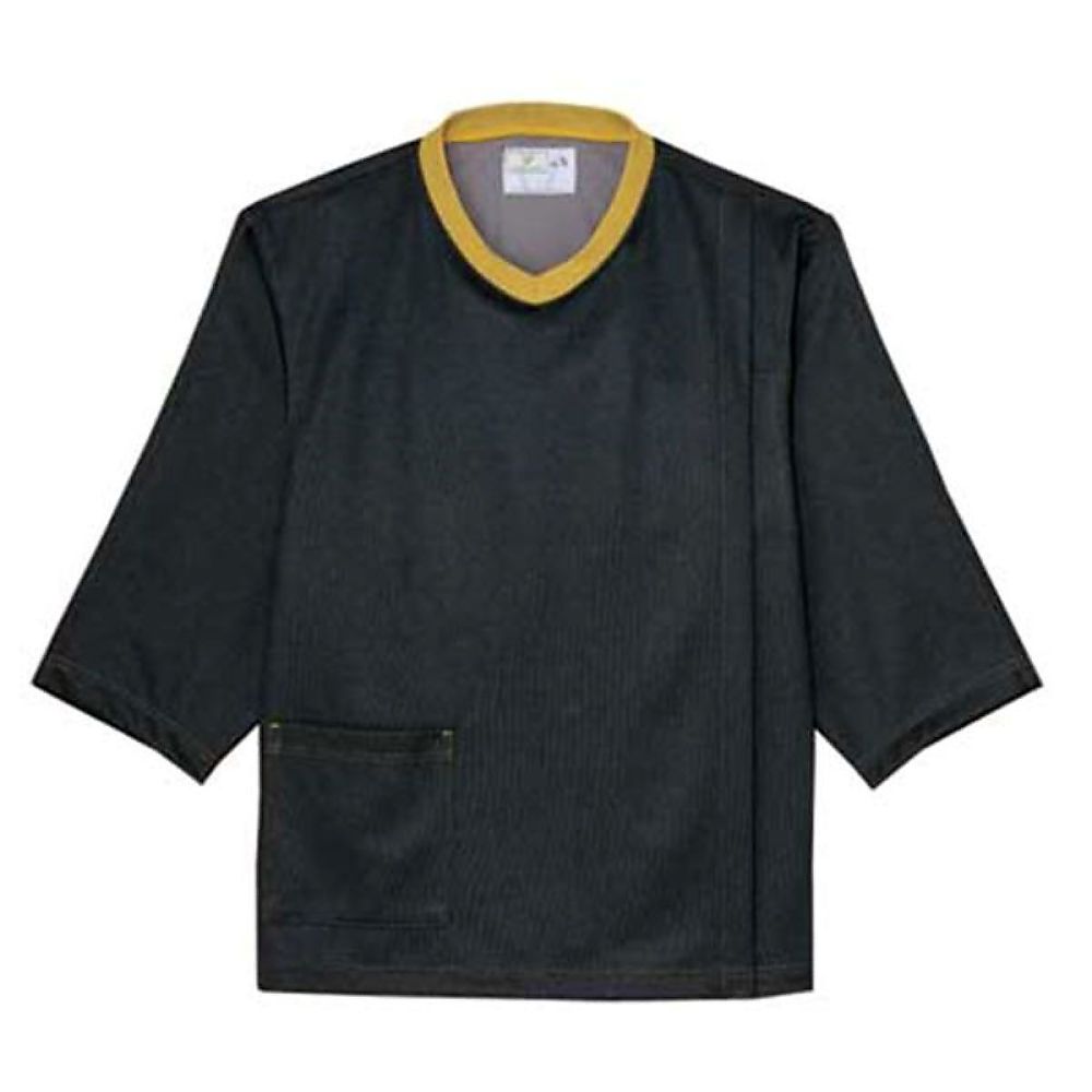 KIRAKU（トンボ） 前開き検診用シャツ ミッドグレー×クリーム BL（身丈74cm） CV317-33 BL 1枚（ご注文単位1枚）【直送品】