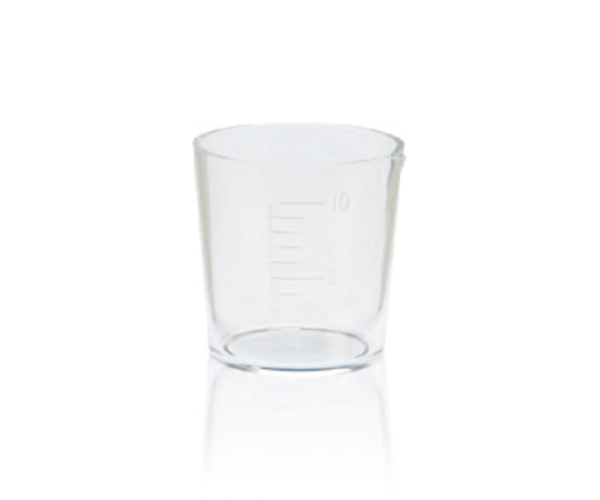 シントー化学 薬盃(計量カップ)10 カラス口付 PS 100個入 1袋(ご注文単位1袋)【直送品】