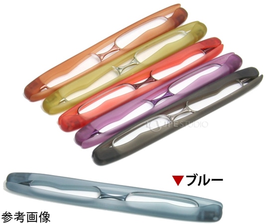 池田レンズ工業 老眼鏡 折りたたみ ポッドリーダー ブルー +3.5 SG-01BL 1個(ご注文単位1個)【直送品】