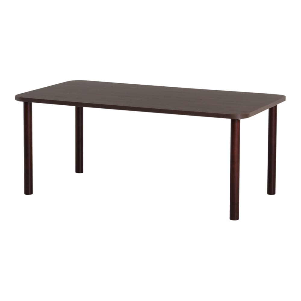 貞苅椅子製作所 メラミンテーブル ブラウン 長方形 4人掛けワイド A脚（木製脚・継脚） TM4-K16590 BR 1個（ご注文単位1個）【直送品】