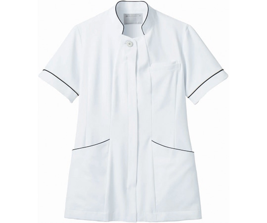 住商モンブラン ナースジャケット 半袖 白/ゴールド&ネイビー S 73-2028 S 1枚（ご注文単位1枚）【直送品】