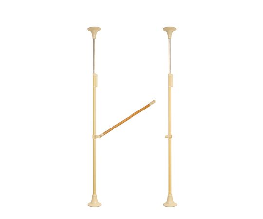 DIPPERホクメイ ベスポジBPZ 丸ベース レギュラーH型 木手すり 跳ね上げ900 セット BPZ-H2200-11 1個（ご注文単位1個）【直送品】