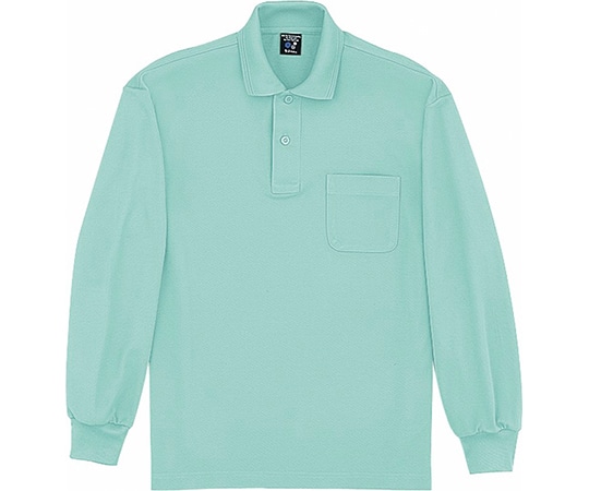 WHISEL（自重堂） 長袖ポロシャツ ミント グリーン SS 47604 1枚（ご注文単位1枚）【直送品】