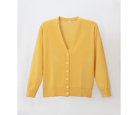 ディーフェイズ 抗ピル長袖カーディガン マスタードイエロー LL D-1001 1枚（ご注文単位1枚）【直送品】