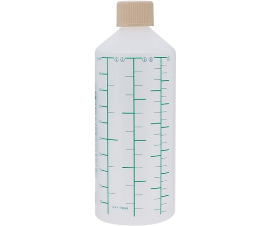 金鵄製作所 K投薬瓶 500mL セーフティキャップ 緑色目盛 50本入 24260-086 1箱（ご注文単位1箱）【直送品】