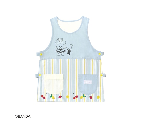 セントレディス くまのがっこうエプロン アイボリー/ブルー ST-IKU0006 1枚（ご注文単位1枚）【直送品】