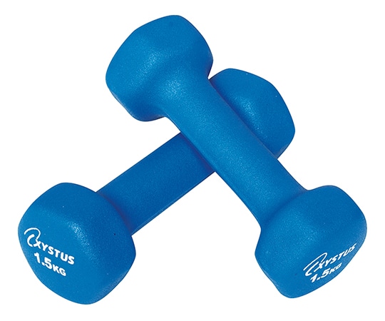 トーエイライト ラバーコートダンベル 1.5kg 1組（2本入） H-9056（ブルー） 1組（ご注文単位1組）【直送品】