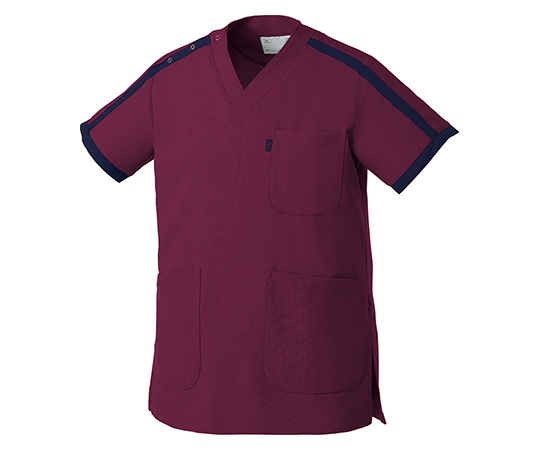 ミズノ（チトセ） 男女兼用スクラブ ワイン M MZ0090-C-29-M 1枚（ご注文単位1枚）【直送品】