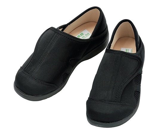 神戸生絲 かかとが踏めるルームシューズ(シューズタイプ) ブラック・S KT-1-ブラック・S 1足(ご注文単位1足)【直送品】