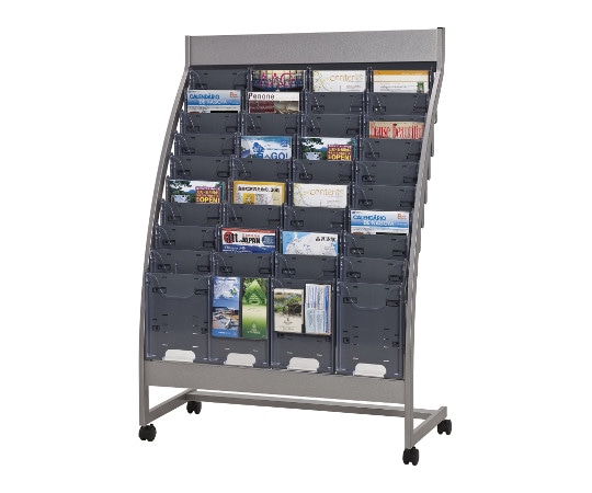 ナカキン パンフレットスタンド 4列10段 グレー PSR-C410-GR 1台（ご注文単位1台）【直送品】