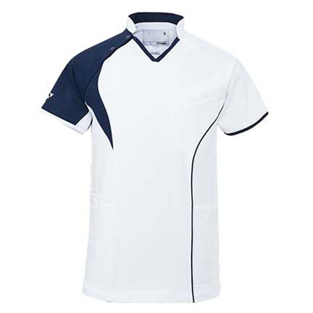 YONEX(トンボ) スクラブ ホワイト BL(身丈74cm) CY802-01 BL 1枚(ご注文単位1枚)【直送品】