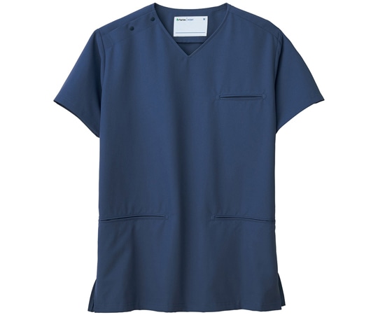 ミドリ安全 作業服 メディカルウェア ベルデクセル 男女兼用 セットアップスクラブ VEM6007上 ブルーグレー LL VEM6007-UE-LL 1着（ご注文単位1着）【直送品】