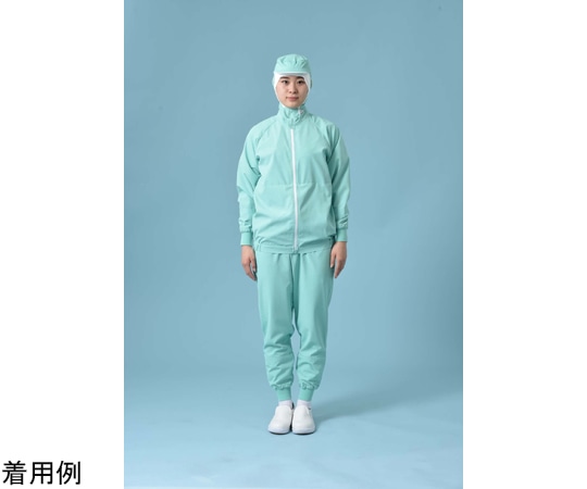 国立 男女兼用ブルゾン グリーン チェックガード 4L CG120 1枚（ご注文単位1枚）【直送品】