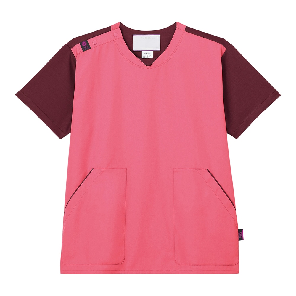 フォーク ジアスクラブR（男女兼用）ピンク×バーガンディー LL CK703-3 1枚（ご注文単位1枚）【直送品】