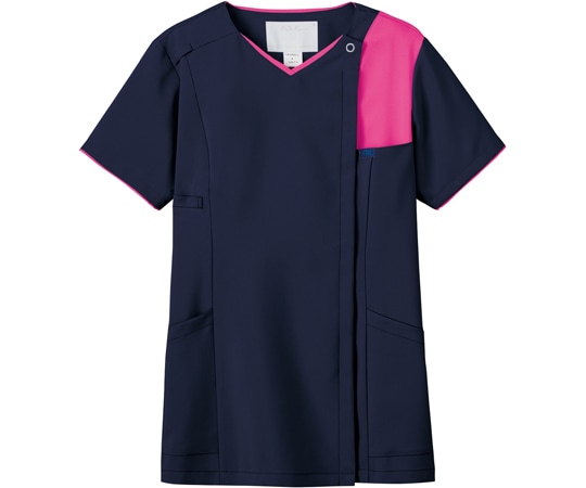 フォーク レディスジップスクラブR ダークネイビー×チェリーピンク S 7057SC-17 1枚（ご注文単位1枚）【直送品】