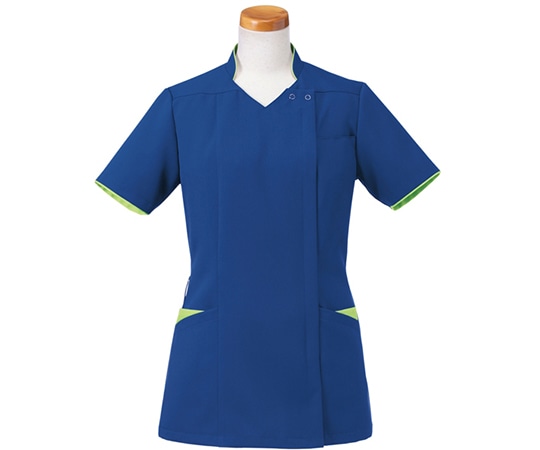 ヤギコーポレーション 半袖スクラブジャケット(レディース) ネイビー×パープル S R8946-10 1枚(ご注文単位1枚)【直送品】