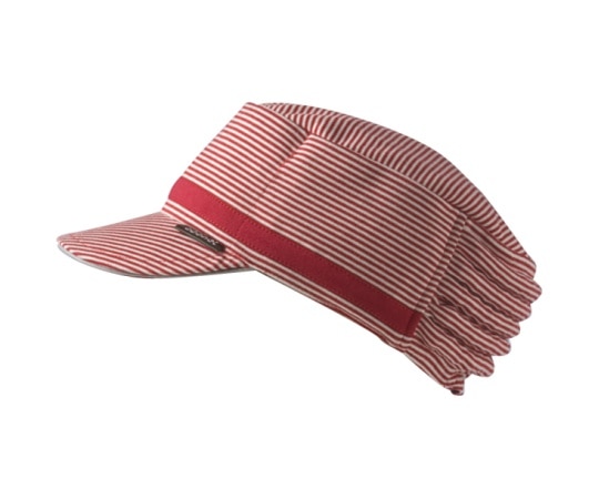 特殊衣料 abonet+JARI キャップ ストライプ レッド フリーサイズ 2084 1個（ご注文単位1個）【直送品】