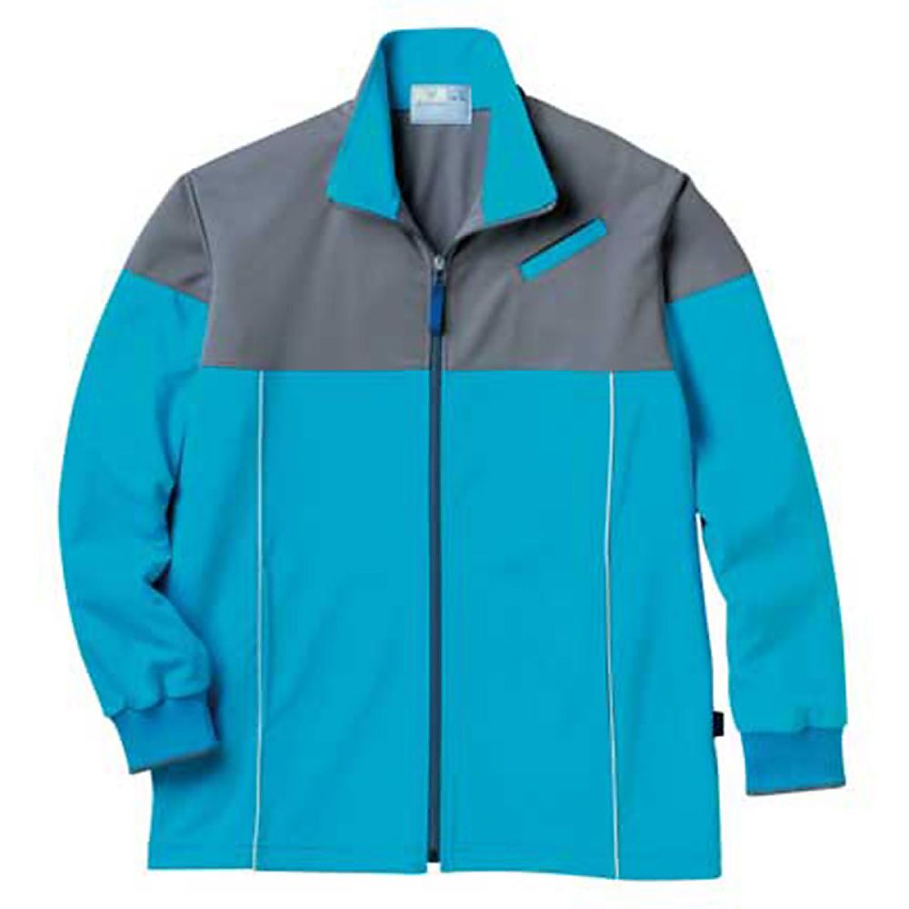 KIRAKU（トンボ） ケアワークジャケット ブルー 4L（身丈77cm） CR167-76 4L 1枚（ご注文単位1枚）【直送品】