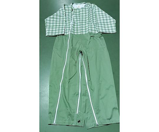 アズワン 介護つなぎ グリーン Lサイズ 10枚入  1箱（ご注文単位1箱）【直送品】