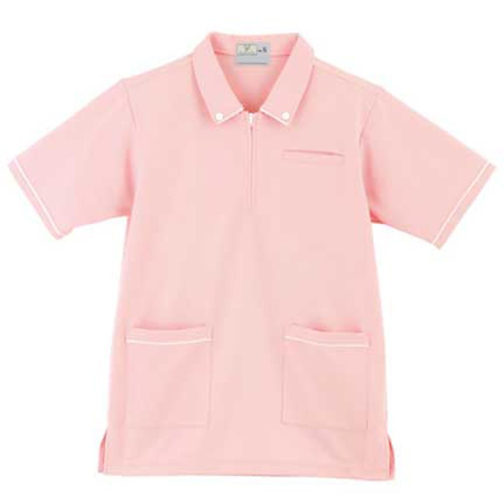 KIRAKU（トンボ） ケアワークシャツ ピンク 4L（身丈82cm） CR117-12 4L 1枚（ご注文単位1枚）【直送品】