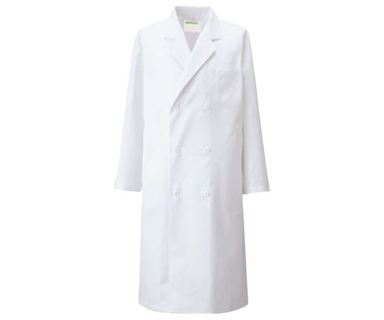 KAZEN メンズ診察衣W型長袖 白 3L 115-70 3L 1枚(ご注文単位1枚)【直送品】