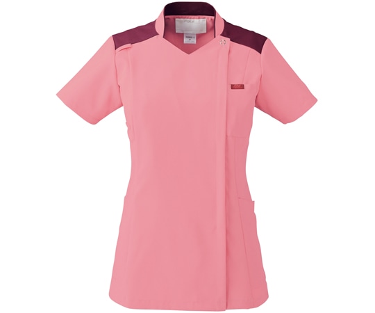 フォーク レディースジップスクラブR ピンク×バーガンディ S 7038SC-3 1枚（ご注文単位1枚）【直送品】