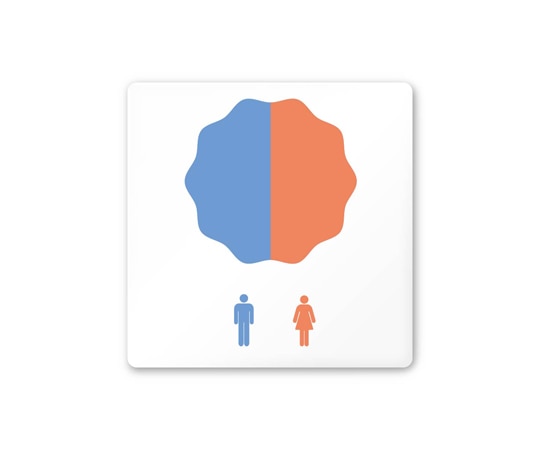 フジタ 室名札 白マットアクリル150角 病院向け ポップ トイレ1 AC-1515 HA-IN1-0101 1枚（ご注文単位1枚）【直送品】