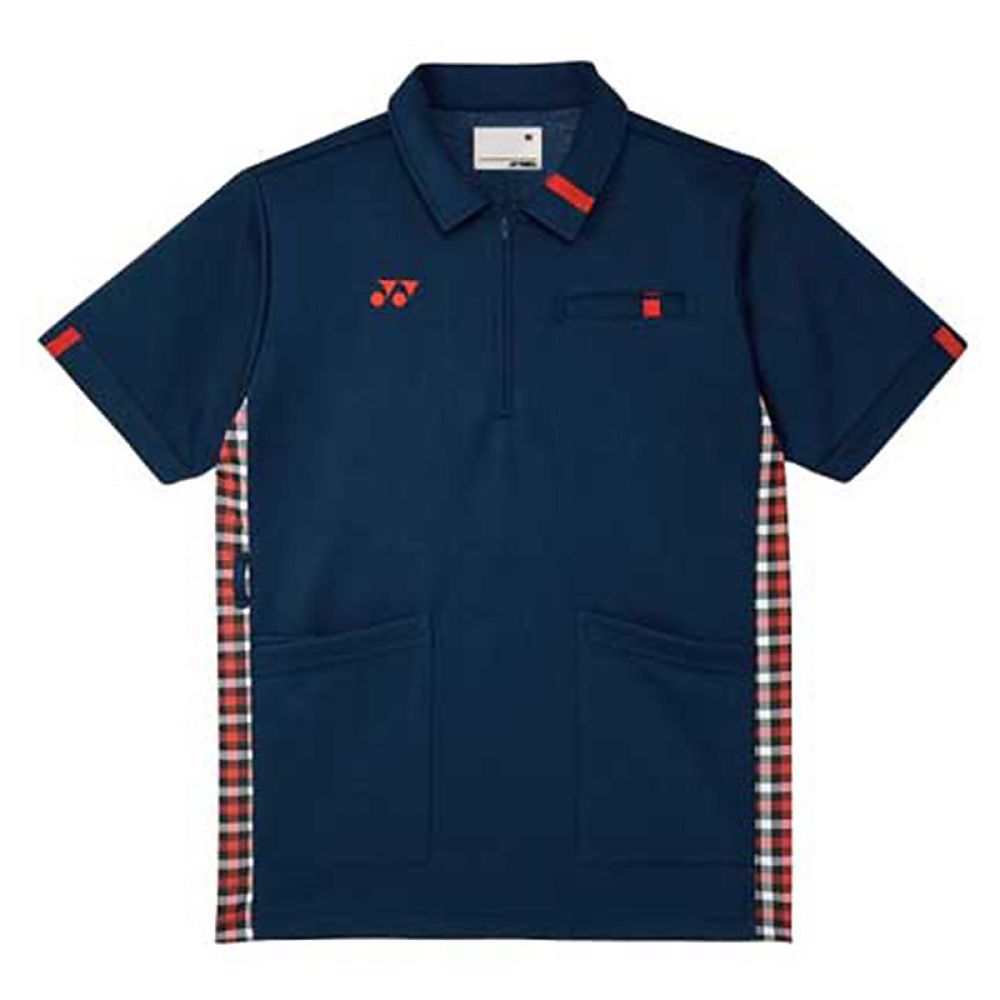 YONEX（トンボ） ケアワークシャツ ネイビー×レッド 4L（身丈82cm） CY301-90 4L 1枚（ご注文単位1枚）【直送品】