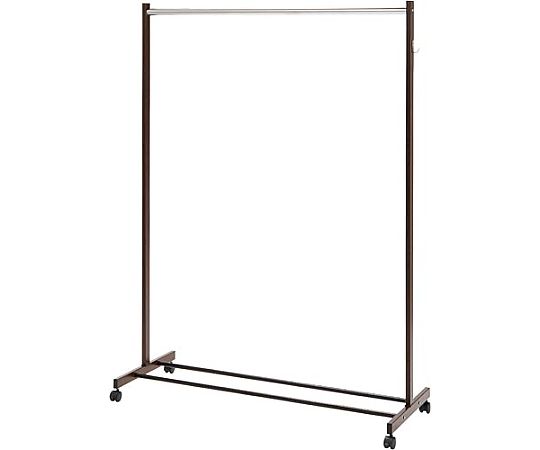 林製作所 木目柄スチールパイプハンガー幅1200Dブラウン 3-8 1台（ご注文単位1台）【直送品】