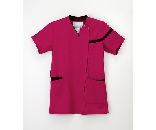 ナガイレーベン 男女兼用スクラブ ディープピンク+ボルドー S RF-5162 1枚（ご注文単位1枚）【直送品】