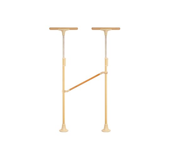 DIPPERホクメイ ベスポジBPZ Tベース ショート H型 木手すり 曲げ900 セット BPZ-H2100-61 1個（ご注文単位1個）【直送品】