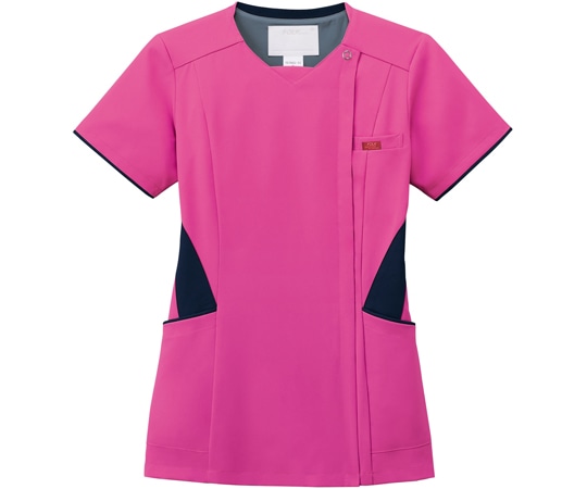 フォーク レディスジップスクラブR フクシャピンク×ダークネイビー LL 7078SC-13 1枚（ご注文単位1枚）【直送品】