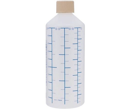 金鵄製作所 K投薬瓶 500mL セーフティキャップ 青色目盛 50本入 24260-085 1箱（ご注文単位1箱）【直送品】