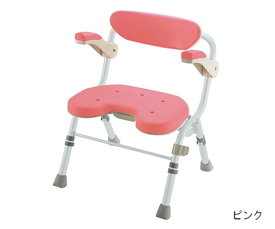 リッチェル 折りたたみシャワーチェア （U型） ピンク 48081 1台（ご注文単位1台）【直送品】