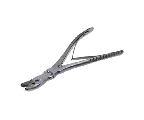 日本フリッツメディコ ヤンゼン二連関節丸のみ鉗子 曲 23cm L 10mm  P221-0121 1個（ご注文単位1個）【直送品】