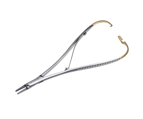 日本フリッツメディコ T/Cマッチュー・フレンチ持針器 20cm 0.4チップ付 C015-020X 1個(ご注文単位1個)【直送品】