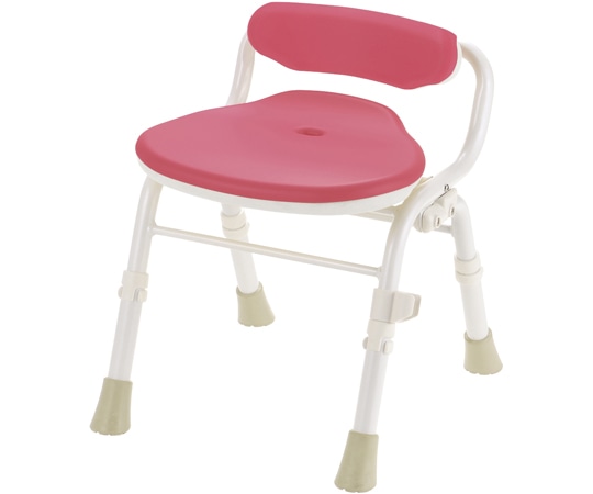 リッチェル やわらかシャワーチェア クレオ折りたたみ（防カビプラス） 腰当付390 ピンク 19213 1個（ご注文単位1個）【直送品】