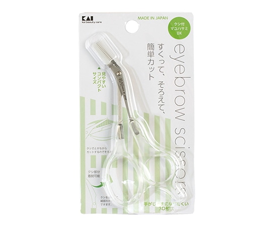 貝印 クシ付きマユハサミDX クリア #000KQ3030 1個(ご注文単位1個)【直送品】