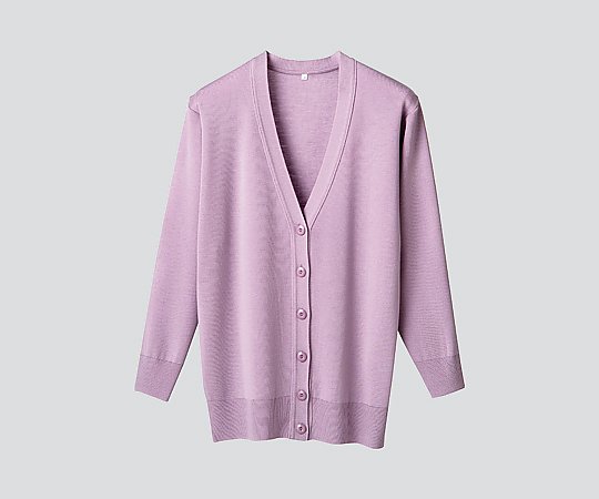 ディーフェイズ 抗ピル長袖ロングカーディガン パープル S D-1002 1枚（ご注文単位1枚）【直送品】