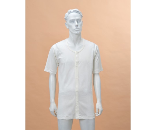 神戸生絲 紳士前開き5分袖(ボタン式) LL No.2VLL 1枚(ご注文単位1枚)【直送品】