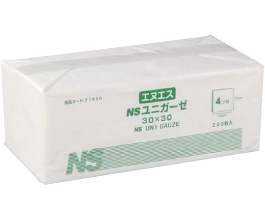 日昭産業 ユニガーゼ 30×30cm 1セット（200枚×20包入） 31030 1セット（ご注文単位1セット）【直送品】