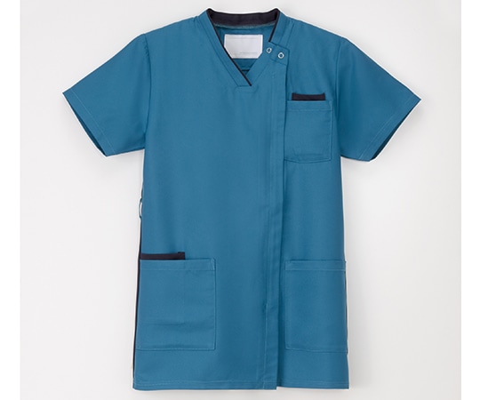 ナガイレーベン 男女兼用スクラブ ターコイズ L RT-5402 1枚（ご注文単位1枚）【直送品】