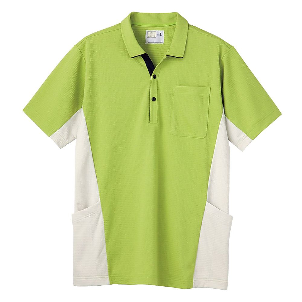 KIRAKU（トンボ） ケアワークシャツ ライム 3L（身丈79cm） CR219-37 3L 1枚（ご注文単位1枚）【直送品】