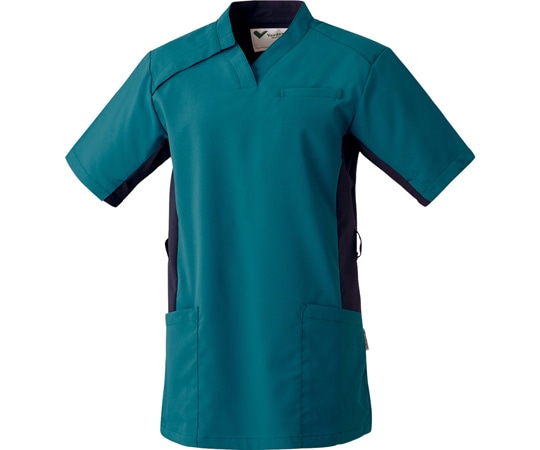 ミドリ安全 作業服 メディカルウェア ベルデクセル スクラブ VEM3006上 グリーン Sサイズ VEM3006-UE-S 1着（ご注文単位1着）【直送品】