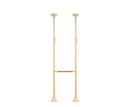 DIPPERホクメイ ベスポジBPZ 丸ベース レギュラーH型 木手すり 固定600 セット BPZ-H2000-10 1個（ご注文単位1個）【直送品】