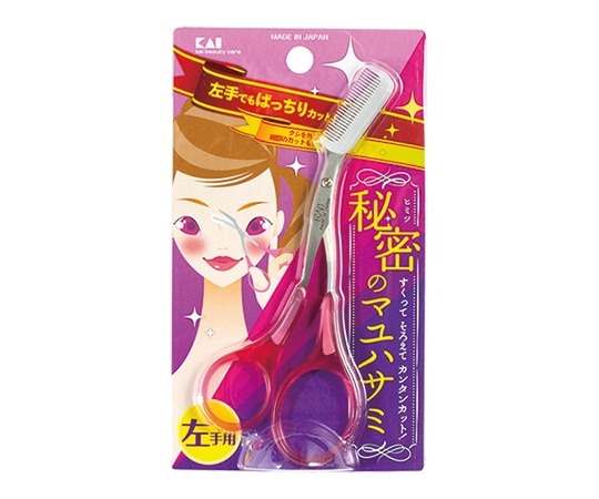 貝印 クシ付きマユハサミ（左手用） #000KQ3034 1個（ご注文単位1個）【直送品】
