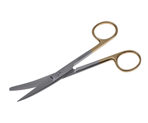 日本フリッツメディコ T/C外科剪刀 14.5cm 曲 片尖 B021-014L 1個(ご注文単位1個)【直送品】